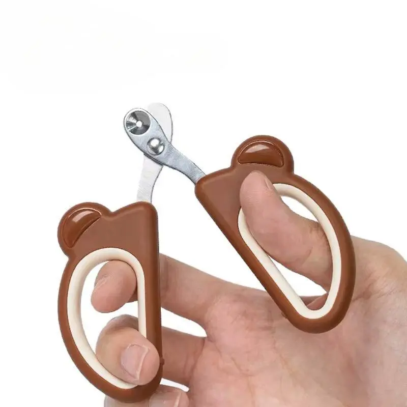 Cute Bear Design Pet Nail Clipper, Stainless Steel Pet Nail Trimmer, Pet Grooming Tool for Dogs & Cats, Pet Supplies