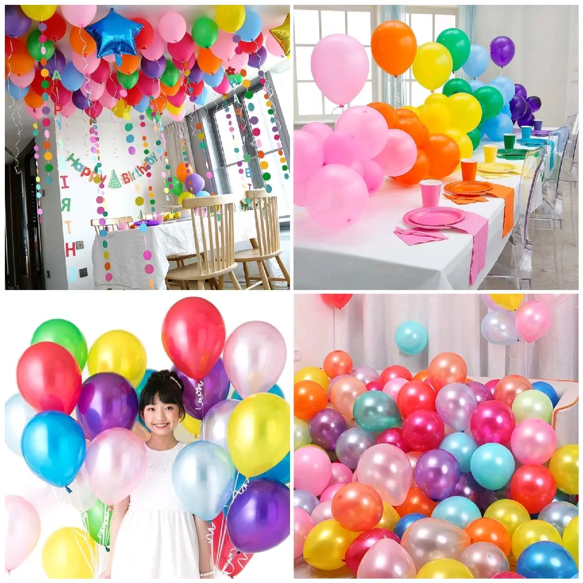Bong bóng nhũ thường nhiều màu size 25cm (10 inch) trang trí sinh nhật, party, khai trương, sự kiện, lễ, Tết, cưới hỏi, đầy tháng, thôi nôi...