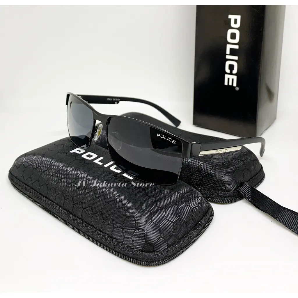 Kacamata Polarized Pria Wanita Gaya Casual lengkap Fullset Kotak Lap Dan Sarung Kacamata Frame Glass Lensa Titanium Eyewear Sunglasses