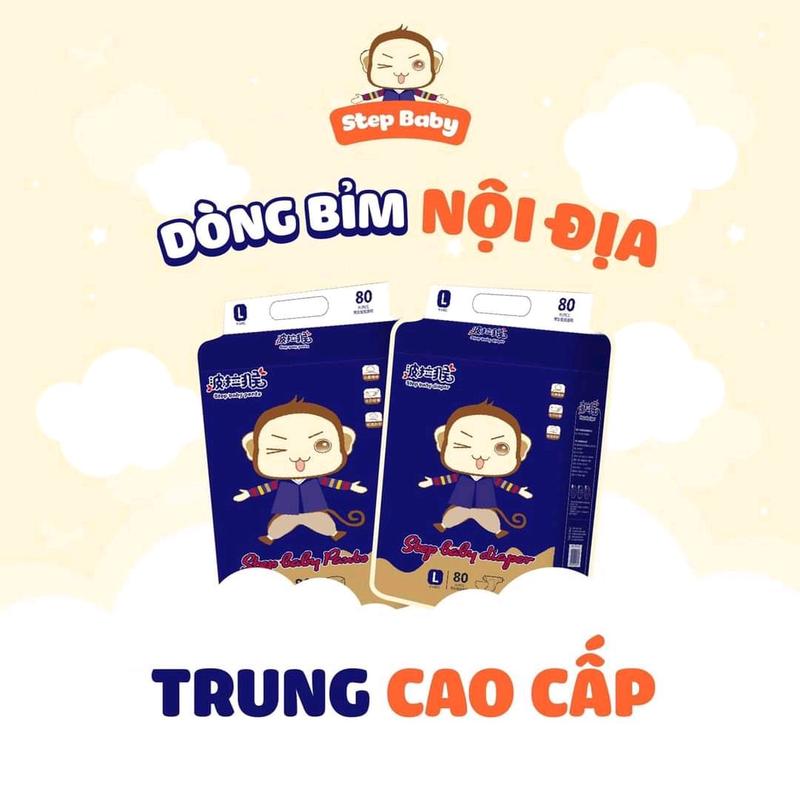 Combo 4 Bỉm Step Baby Em bé Cho Bé Thun Voi bỉm khỉ con bỉm sơn