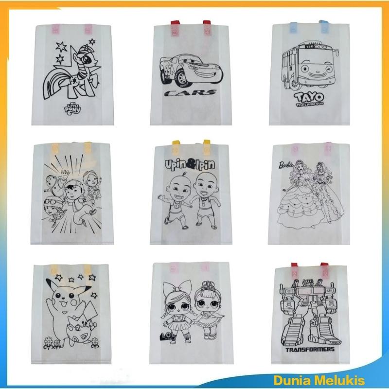 Tas Goodiebag / spundbond mewarnai 30x40cm Wanita Belanja 1