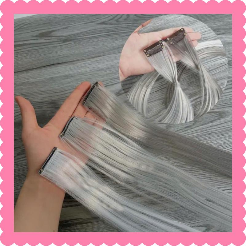 Tóc giả kẹp dài thẳng xoăn light 55cm chịu nhiệt lọn nhiều màu phong cách Hàn Quốc T22