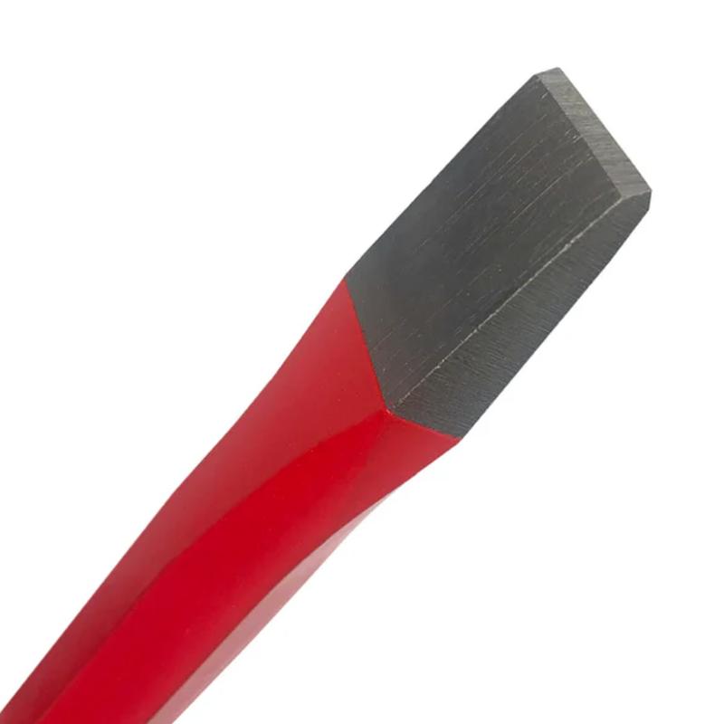 Dùi đục sắt mũi dẹt Workpro, cây dùi đục mũi dẹp kích thước 4x305mm, tay cầm bọc nhựa có vành che bảo vệ tay 2