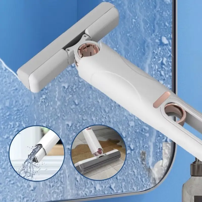 ￼Combo 2 Cây Lau Bàn Bếp Tự Vắt Thông Minh Mini 25cm, Bọt Biển Siêu Thấm Hút Đa Năng, Gập Gọn dễ sử dụng Làm Sạch 0
