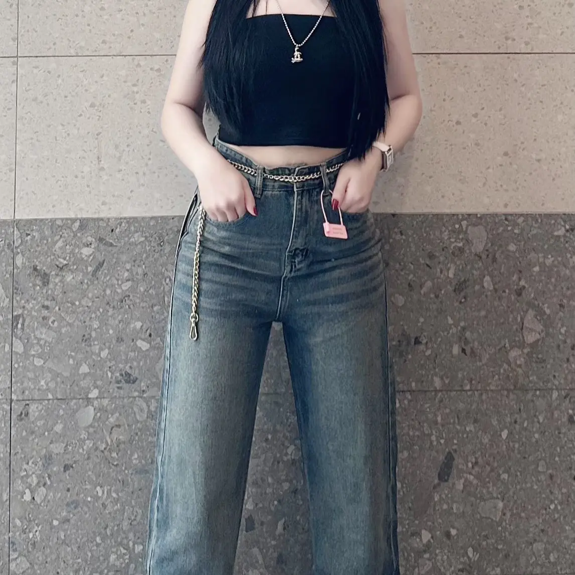 V.M-Quần Jeans Nữ Suông Trơn Màu Đậm Có Phủ Dơ (S-2XL) Vải QC Mềm có 2 chiều dài 103cm và 95cm VM3344 Women Pants | BigBuy360 - bigbuy360.vn V.M-Quần Jeans Nữ Suông Trơn Màu Đậm Có Phủ Dơ (S-2XL) Vải QC Mềm có 2 chiều dài 103cm và 95cm VM3344 Women Pants | BigBuy360 - bigbuy360.vn