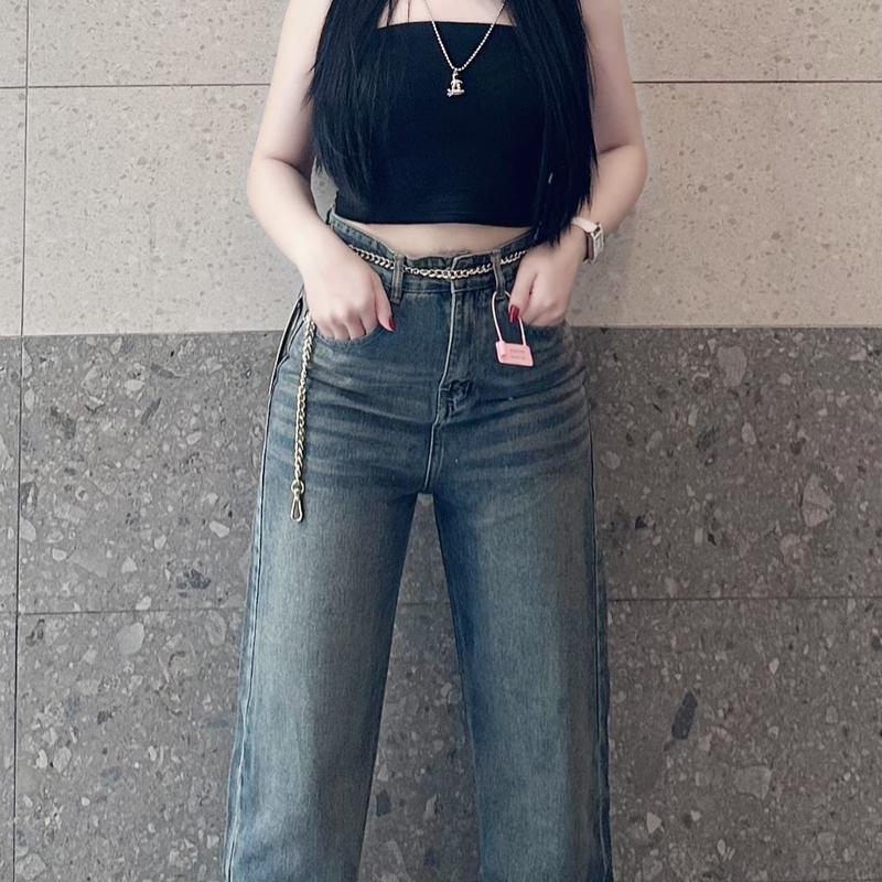 V.M-Quần Jeans Nữ Suông Trơn Màu Đậm Có Phủ Dơ (S-2XL) Vải QC Mềm có 2 chiều dài 103cm và 95cm VM3344 Women Pants | BigBuy360 - bigbuy360.vn