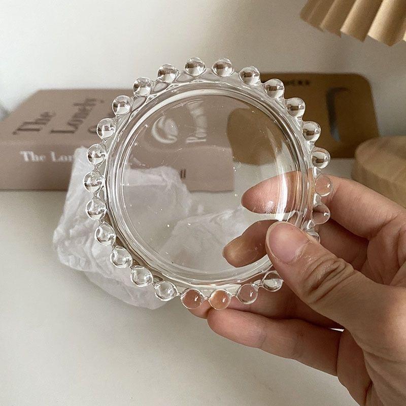 Ly Đựng Nến Thủy Tinh. Đĩa Nến Tròn Đường Kính 9.5cm Decor Nhà Cửa Sang Trọng Decor Decor Phòng 7