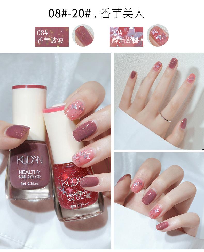 Product Introduction of Sơn Móng Tay Không Nướng, Nhanh Khô, Lâu Trôi, Không Lột, Không Thấm Nước, Màu Trắng, Không Rách 21