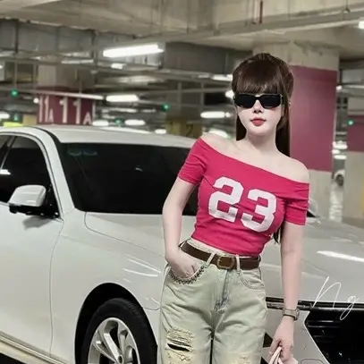 Áo bẹt vai tay ngắn thun bozip đủ màu in số 23 Women Nữ Top Shirt trễ vai aosang chanh 4