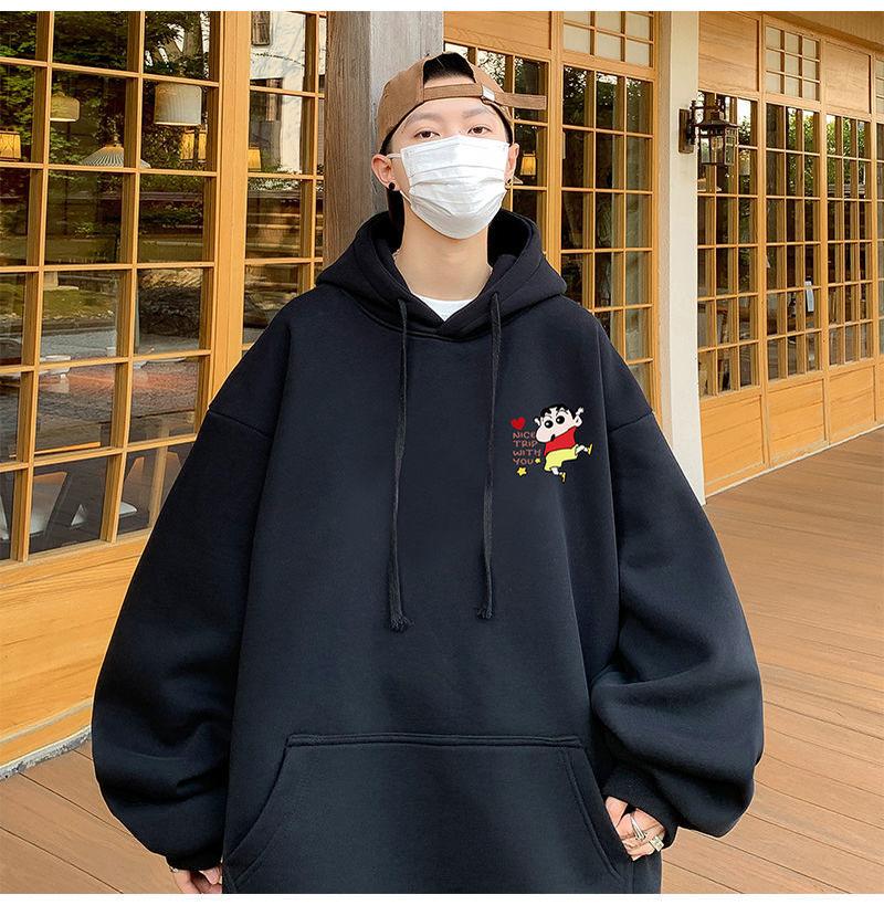 Product Introduction of Áo Nỉ Có Mũ Trùm Đầu, Phong Cách Hip-Hop Mỹ, Shin-chan Bút Chì Màu, Dành Cho Nam Và Nữ, Thích Hợp Cho Học Sinh, Thời Trang Thu Đông, Dáng Rộng Vừa Vặn, Áo Khoác Ins, Thích Hợp Cho Các Cặp Đôi 19