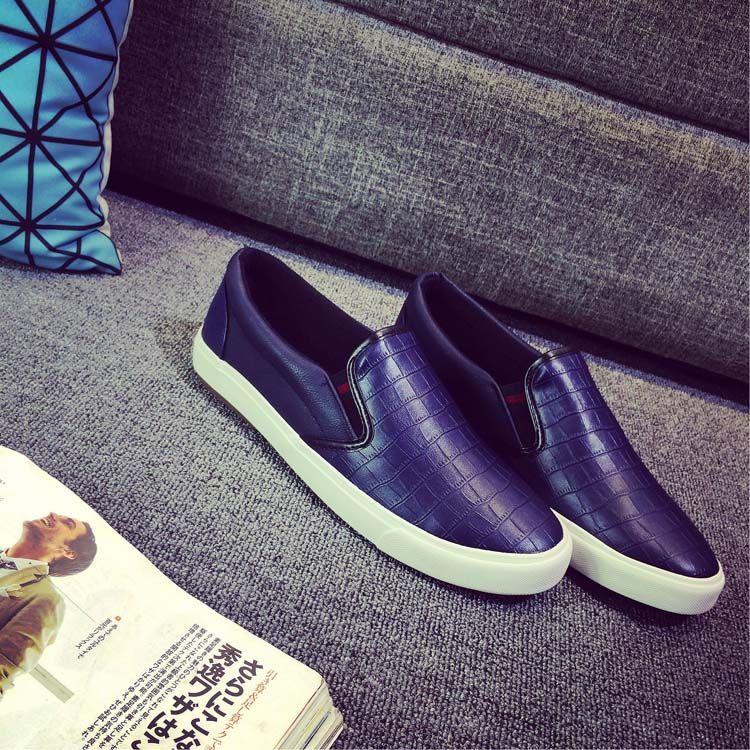 Product Introduction of Spring PU Leather Shoes Men's Waterproof Slip-on Lazy Shoes Versatile Sneakers Casual Shoes Black Men's Shoes 23