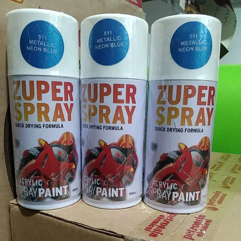 pilok pilox zuper spray 511 metallic neon blue 511 150cc biru muda ...