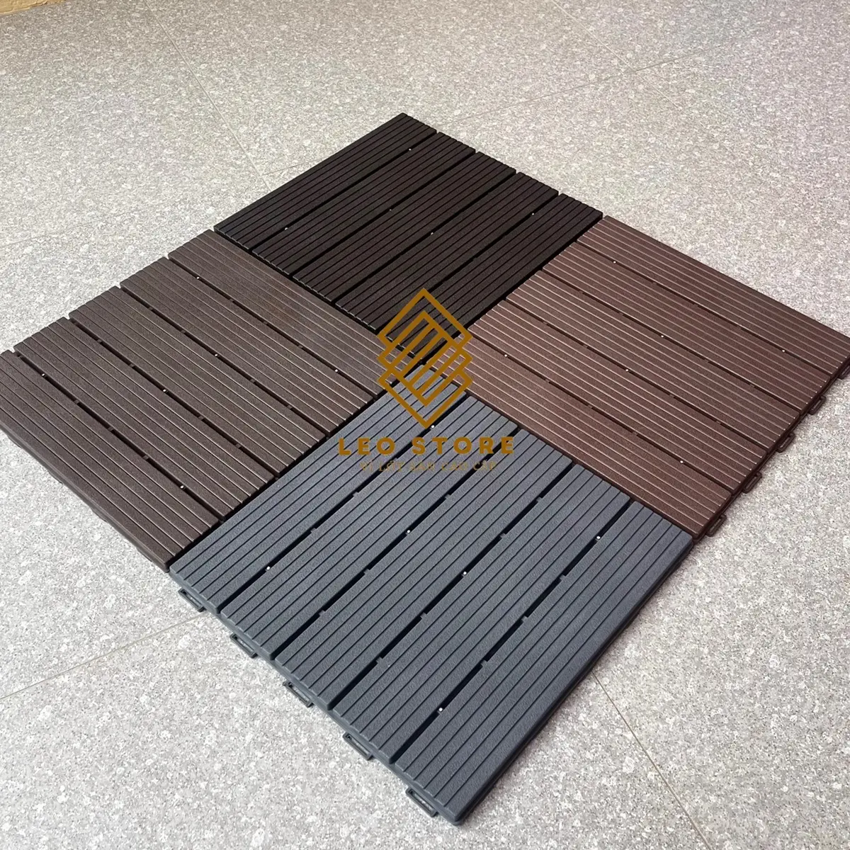 Thùng (22 tấm~2m2) Tấm Lót Sàn Nhựa Ban Công loại 1, Vỉ Nhựa Lót Sàn Ban Công, lót sàn nhà tắm, trang trí sân vườn