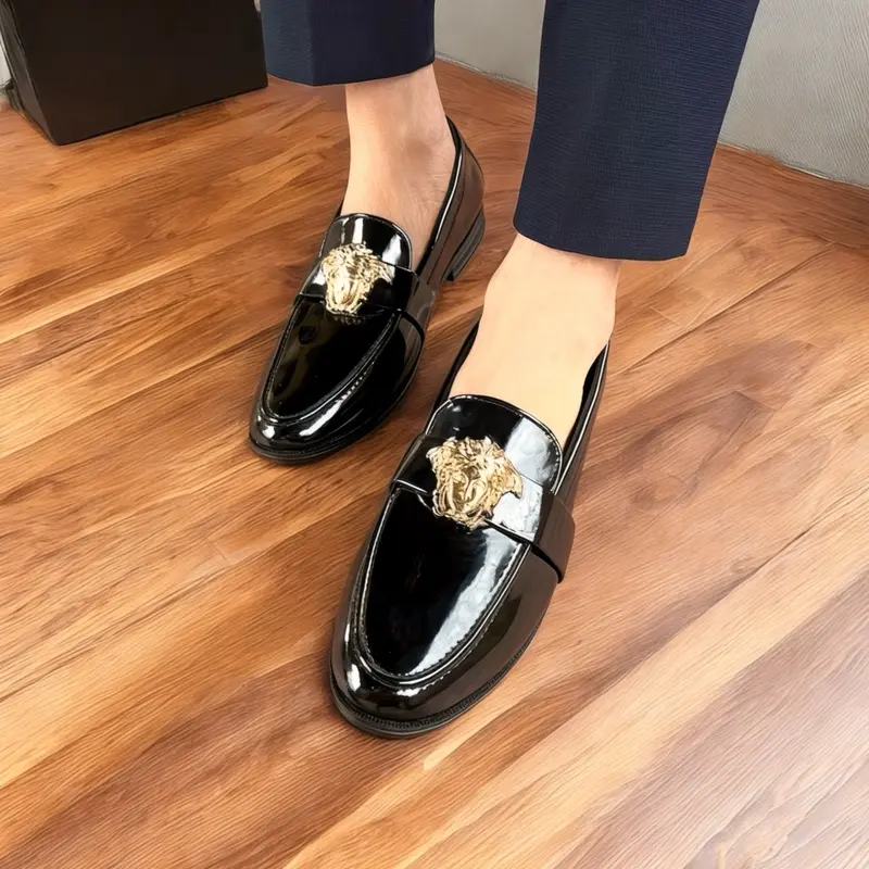 Giày da bóng sang xịn mịn số lượng có hạn giày Nam Shoes Jean Loafer 1