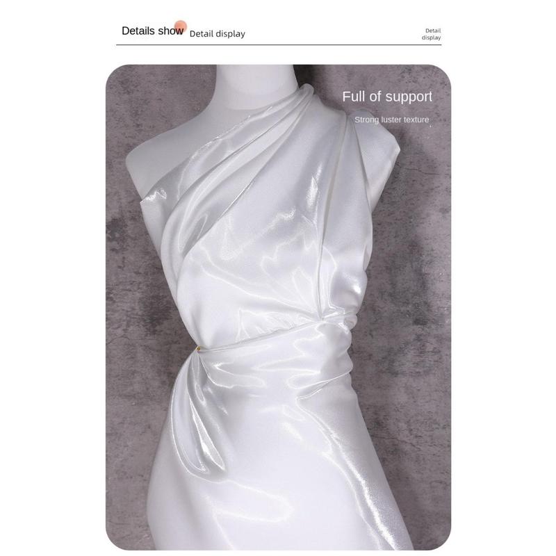 Product Introduction of Luxury Polyester Liquid Water Satin Fabric Thickened Natural Reflective Silk Satin Clothing Fabric Wedding Dress Decorative 28