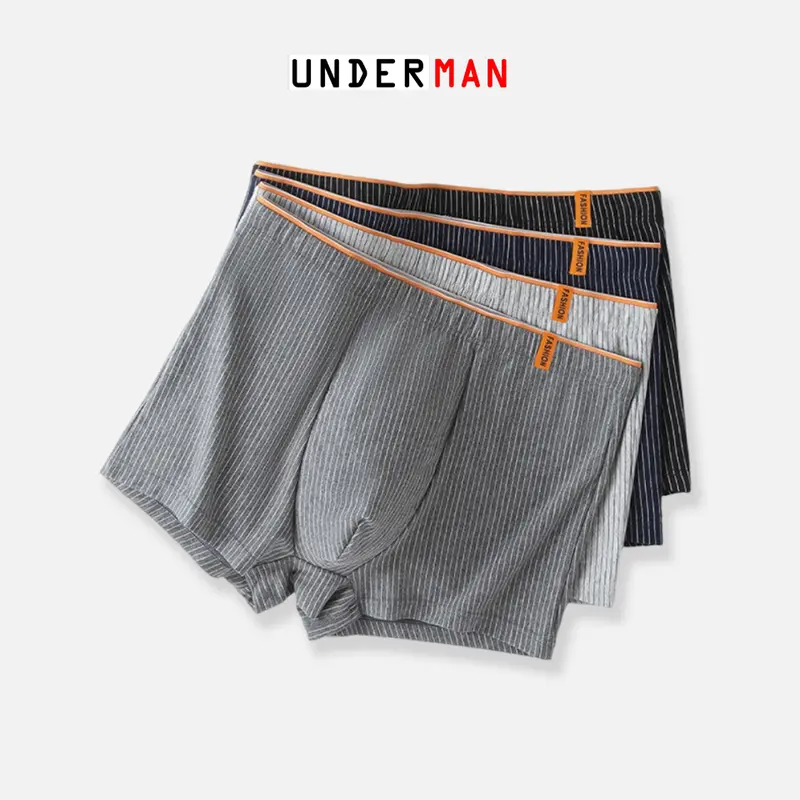 Quần Lót Nam Cao Cấp cotton nguyên chất UNDER.MAN, Quần sịp nam co giãn 4 chiều, mát mịn thoáng khí, Quần Boxer short Menswear - SN02 xxl cúc Thun curve short 2
