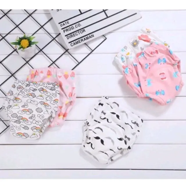 Combo 5 Quần Bỏ Bỉm/Tã Vải Cotton bim chobe giặt được 0
