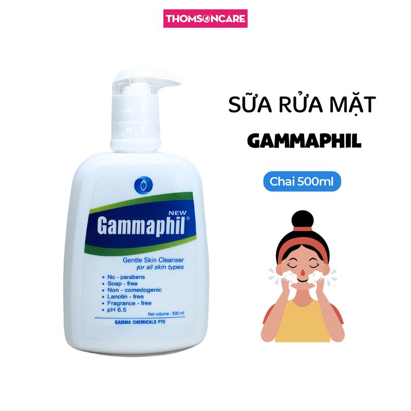 Sữa rửa mặt Gammaphil 500ml dành cho mọi loại da - Sữa rửa mặt dịu nhẹ Skincare Cleanser Chăm Sóc Da Nữ và Nam
