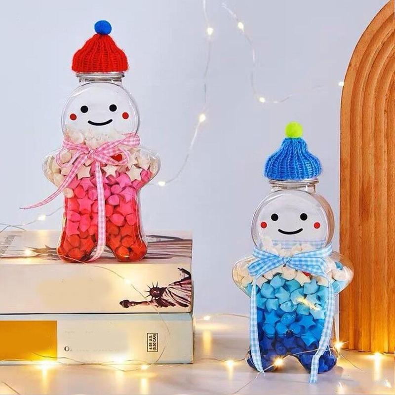 Product Introduction of Mini Star Wishing Bottle Creative Origami Star Plastic Bottle Transparent DIY Craft Plastic Jar Five-pointed Star Glass Storage Bottle 18