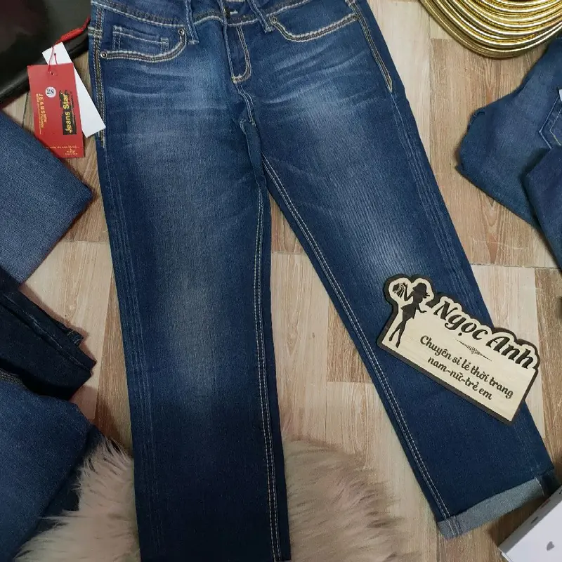Quần lửng hàng xuất vải jean co giãn 0