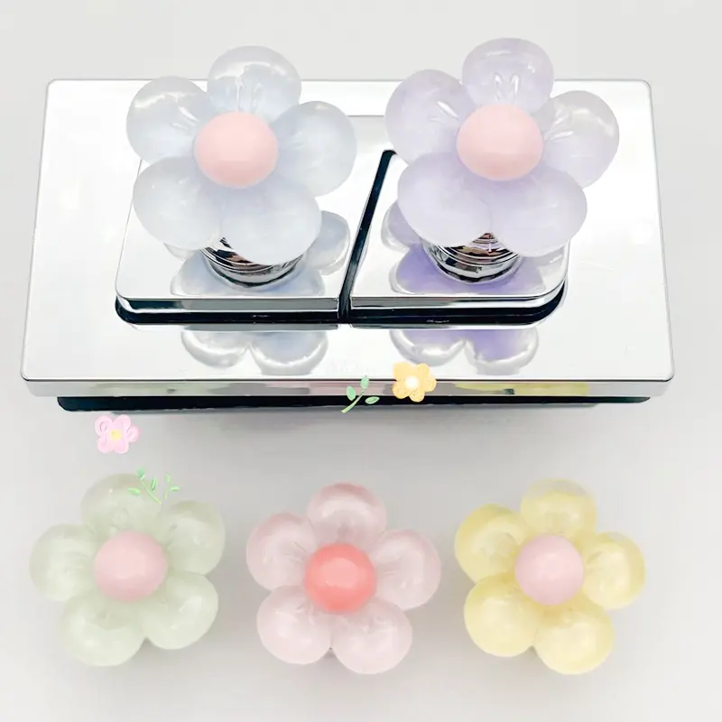 Nút Bồn Cầu Hình Trái Tim, Màu Pastel Phong Cách Instagram, Thiết Kế Hoa Sáng Tạo, Trợ Lý Nút Bồn Cầu 8