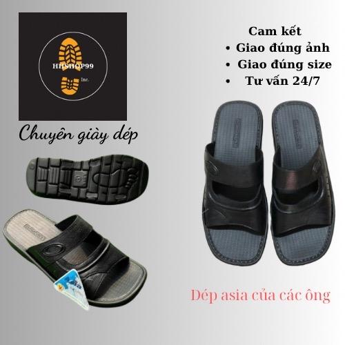 Dép Asia : đôi dép được những người trung niên ưa chuộng size từ 5-8 Đế Bằng Nam Nhung Sandal DéP Slipper dép da già y dc kẻ dé p giay bao bất