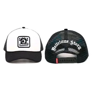 TRUCKER HAT TOPI JARING PRIA DISTRO ORIGINAL BLACK AND WHITE