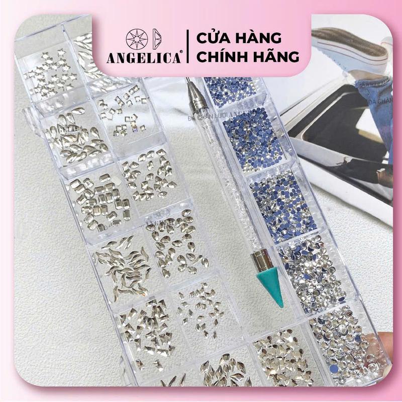  Combo mix 2in1 Đá Chân Bằng + Chân Lưới 1300v ANGELICA MIX LẪN HÌNH THEO ĐỢT KHÔNG CỐ ĐỊNH  kèm khay bút   - KCB599 Nữ Women đánail 
