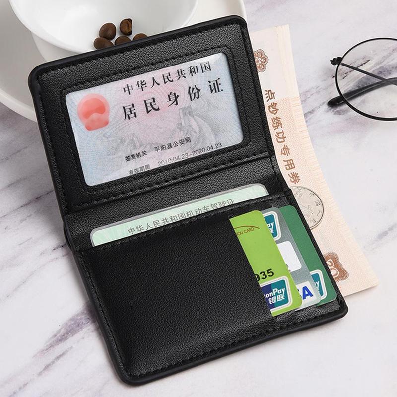 Ví Mini, Siêu Mỏng, Da PU Chất Lượng Cao Mềm, Ví Đựng Thẻ Tín Dụng Mini, Dành Cho Nam, Chủ Thẻ, Q1R5 4