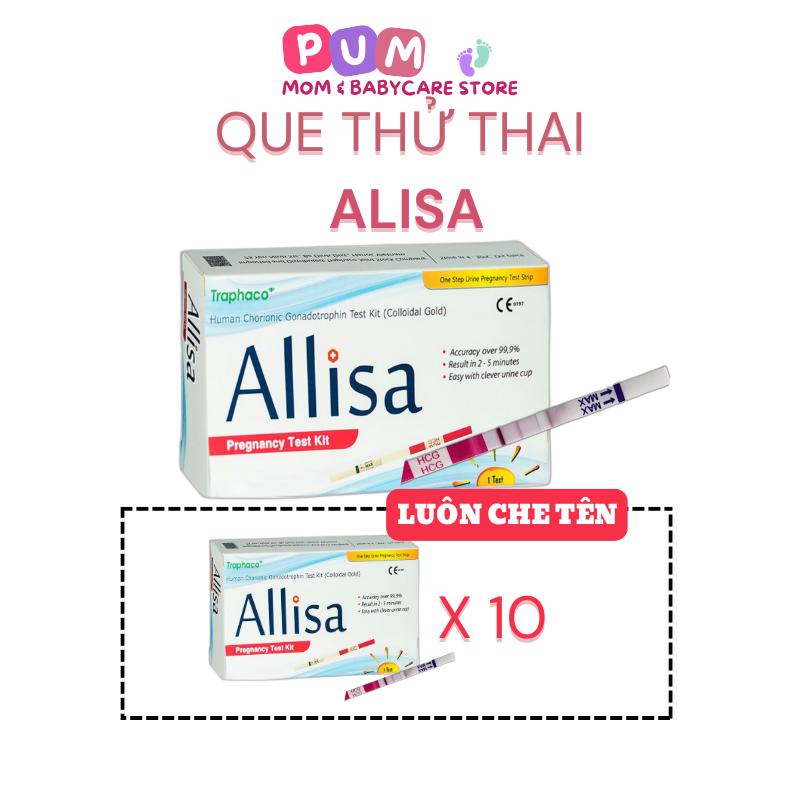 Combo 10 Que thử thai ALISA Traphaco - Phát hiện thai sớm --loại tốt - Che tên