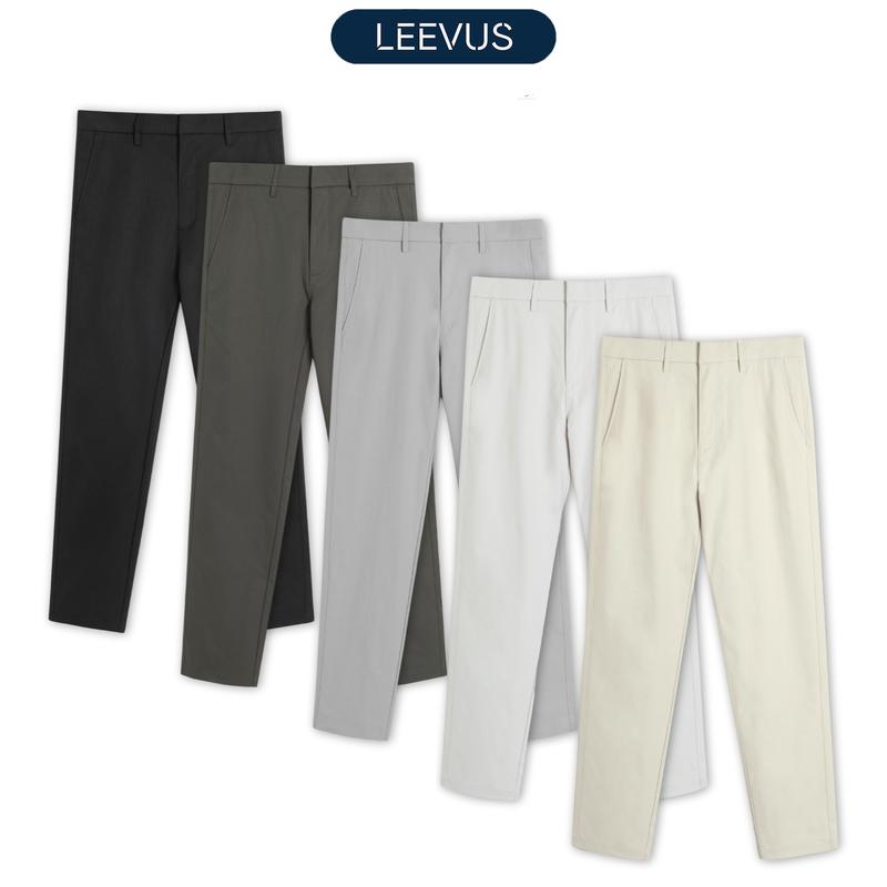 [TẶNG HỘP CHO ĐƠN TỪ 499K] Quần Dài Stretch Chinos chất liệu Khaki Poplin mịn mỏng thanh lịch và tinh tế QD05 Nam Menswear