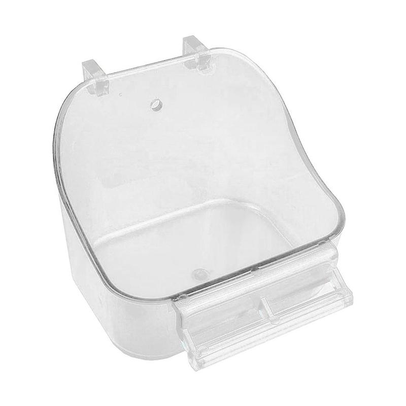 Plastic Bird Bowl Hanging On The Cage Parrots Pigeon Feeder Hamster Bowl Water Cup With Hook Small Pet Bath Tub Pet Supplies 1
