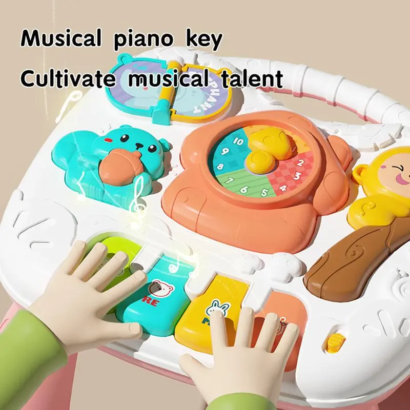 Baby Learning Table, Multifunctional Educational Toy, Interactive Baby Learning Table, Early Education Toy for 0-3 Year Olds 4