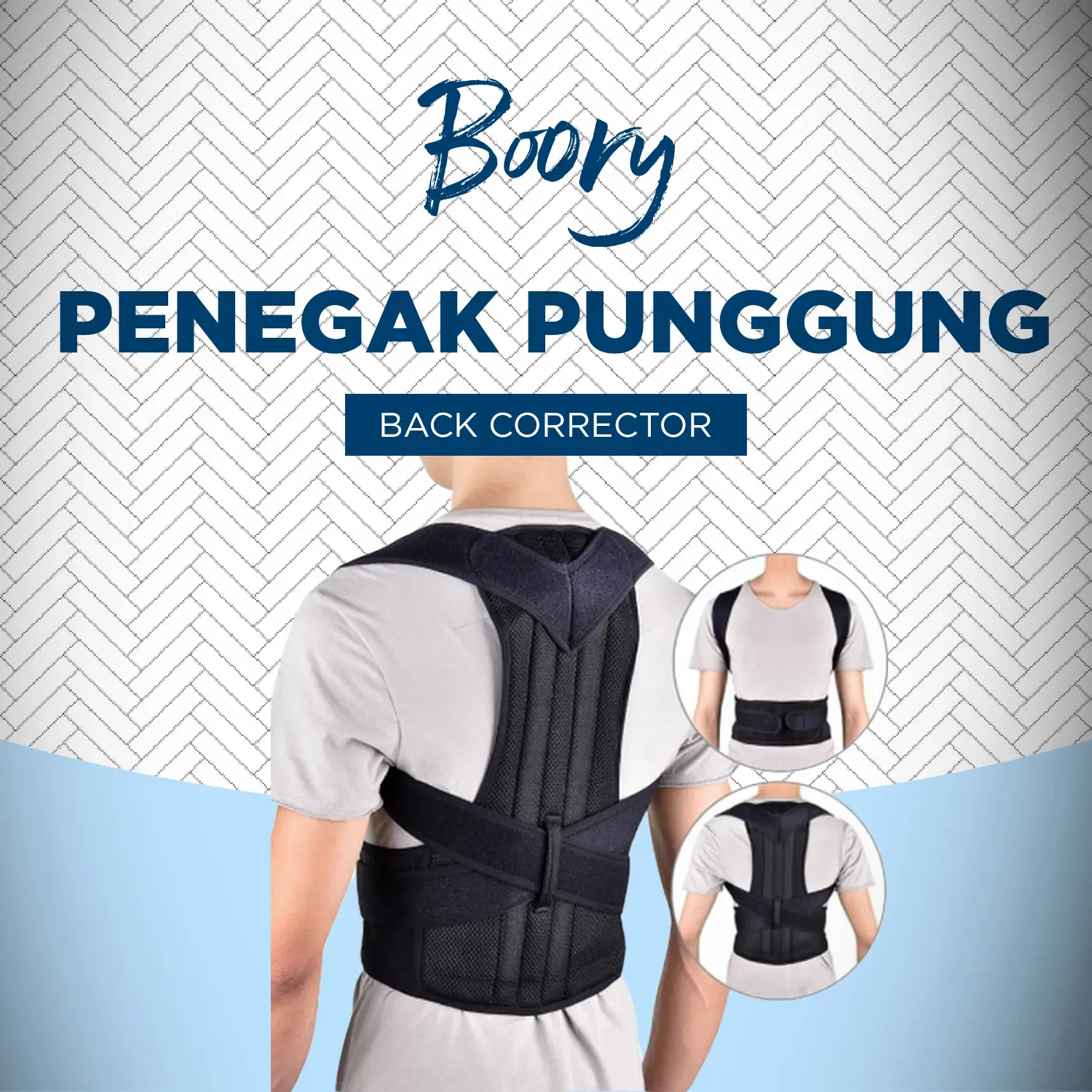 Back Posture Corrector - Penyangga Tulang Belakang - Alat Korset Penegak Punggung -