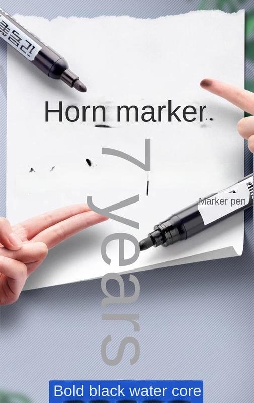 Product Introduction of BV Waterproof Black Marking Pen Large Capacity Quick-Drying Oily Lengthened Marking Pen Signature Pen Logistics Marker 4