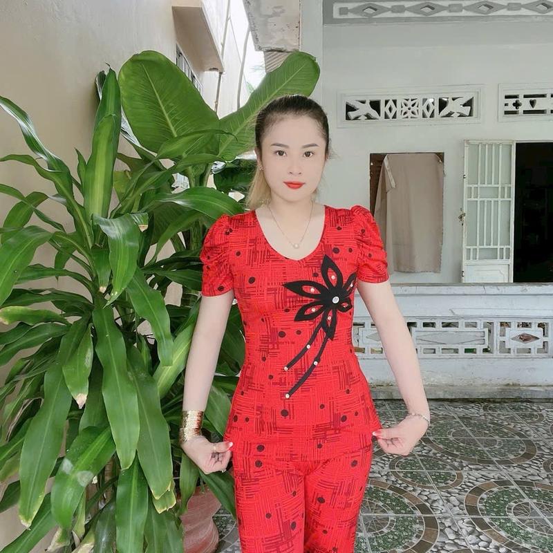 Giảm Bộ kiểu tai thun aty tơ có hoa 12345 quần dài ống ôm Thun 4