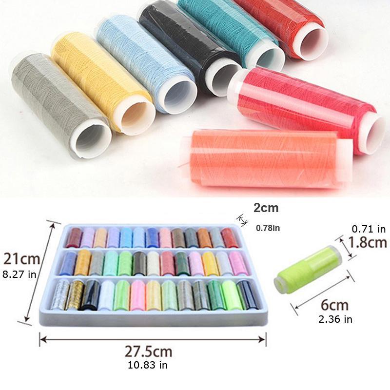 1 Box 39 Colors Sewing Thread Kit, Assorted Color 214.35 Meter/65.33 Yard Thread Spool Polyester Thread, Sewing Supplies For Home Use 1