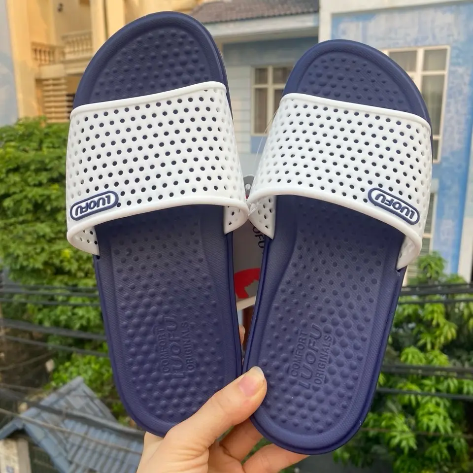 Lê nam lưới Lufu 6176 mang êm , nhẹ chân  bản quai nút rửa nước dễ dàng   size 40-44