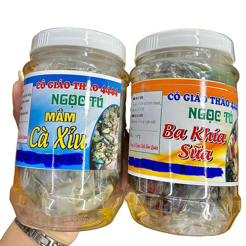 Combo 1 mắm ba khía và 1 mắm cà xỉu trọng lượng 1000g- Hương vị đặc trưng, đậm đà của ba khía sữa và cà xỉu muối nước mắm - Chua, Nước Sốt