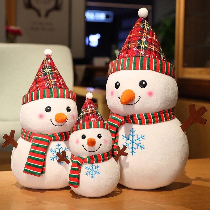  Gấu bông người tuyết giáng sinh an lành  - thú nhồi bông noel 