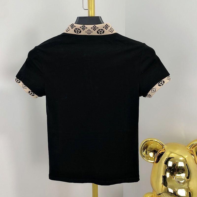 Product Introduction of Áo Polo Thêu, Nhẹ, Dành Cho Nam Giới, Dáng Ôm, Áo ngắn Tay Áo, Cá Tính Hợp Xu hướng In Cổ Áo, Nối, Khối Màu Mùa Hè, Cổ Áo bẻ xuống, Áo Phông 5