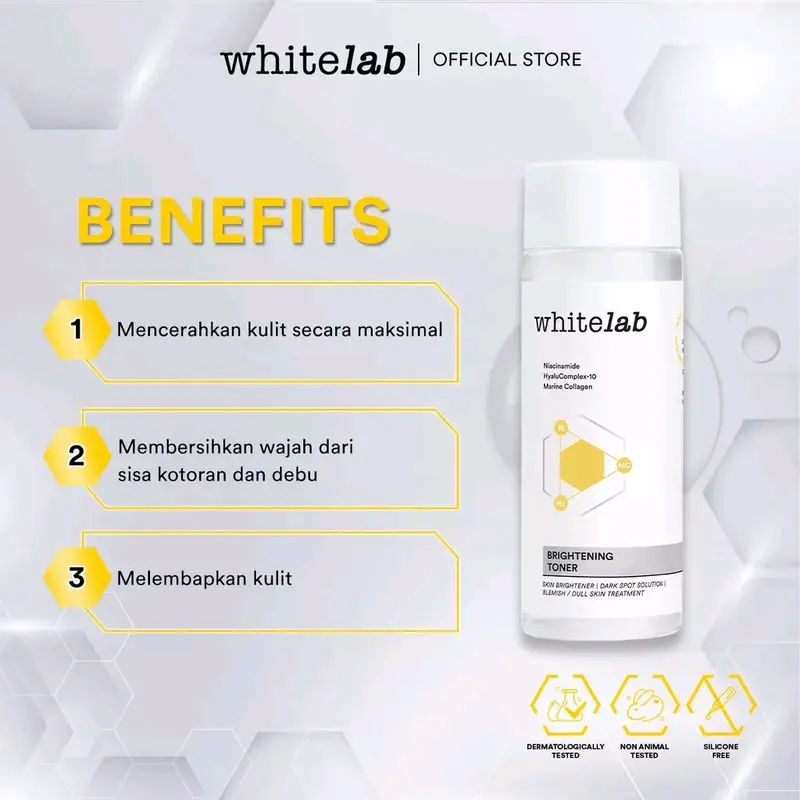 Whitelab Brightening Toner Acne Toner 100ml / Face Toner Pembersih Wajah Kusam 2