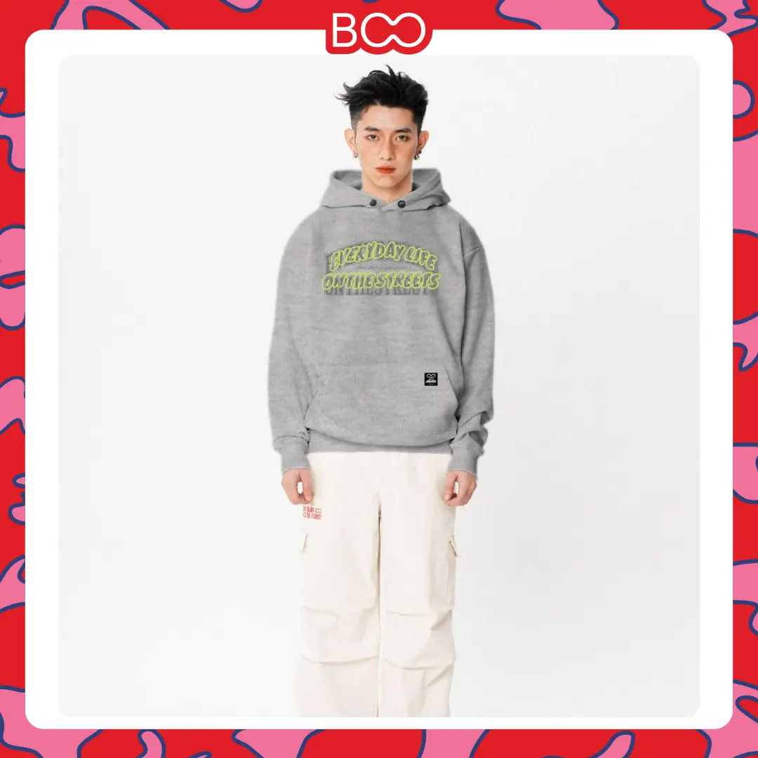 Áo Hoodie BOO Form Overfit In Graphic Everyday Life On The Street Nữ Women