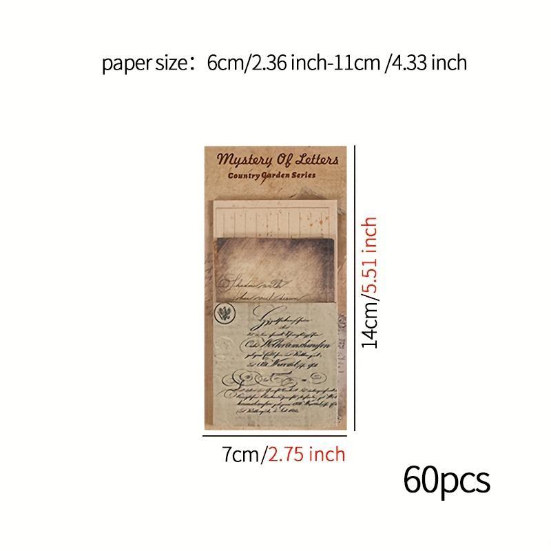 Random Vintage Material Paper (60 Sheets/pack), Multipurpose Scrapbooking & Journal Making Material Paper, DIY Decorative Paper for Scrapbooking & Journal Making 2