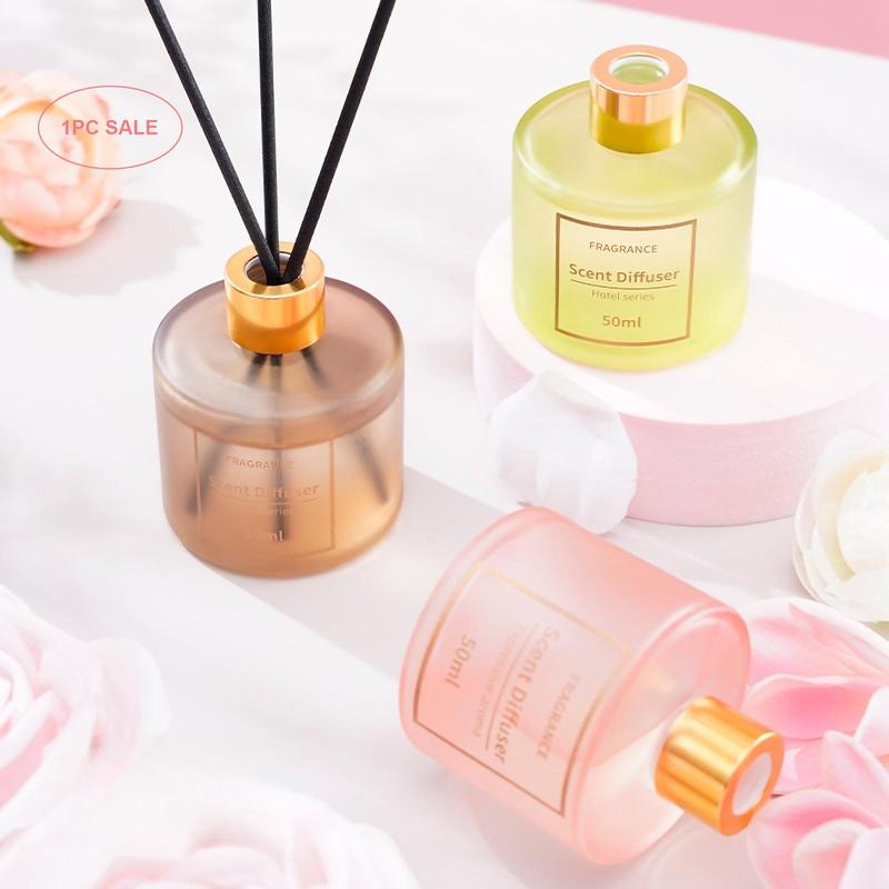 50ml Floral Scented Glass Air Freshener, Long Lasting Aromatherapy Diffuser, Home Fragrance for Living Room Bedroom Bathroom, Home Decor, Gifts for Boyfriend 3