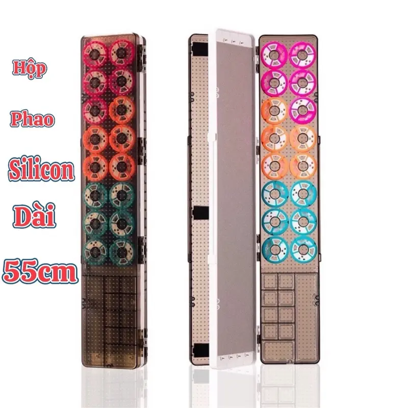 Hộp Đựng Phao,Trục Thẻo,Chất Liệu Silicon Siều Bền,Siều Nhẹ,Dài 55cm,Độ Bền Cao Đi Câu Bắt Cá Fishing Câu Cá 0