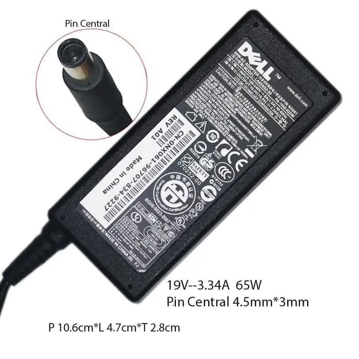 Adaptor Charger Dell inspiron 14R N4010 N4050 N4110 N5110 M4010 19.5V 3.34A