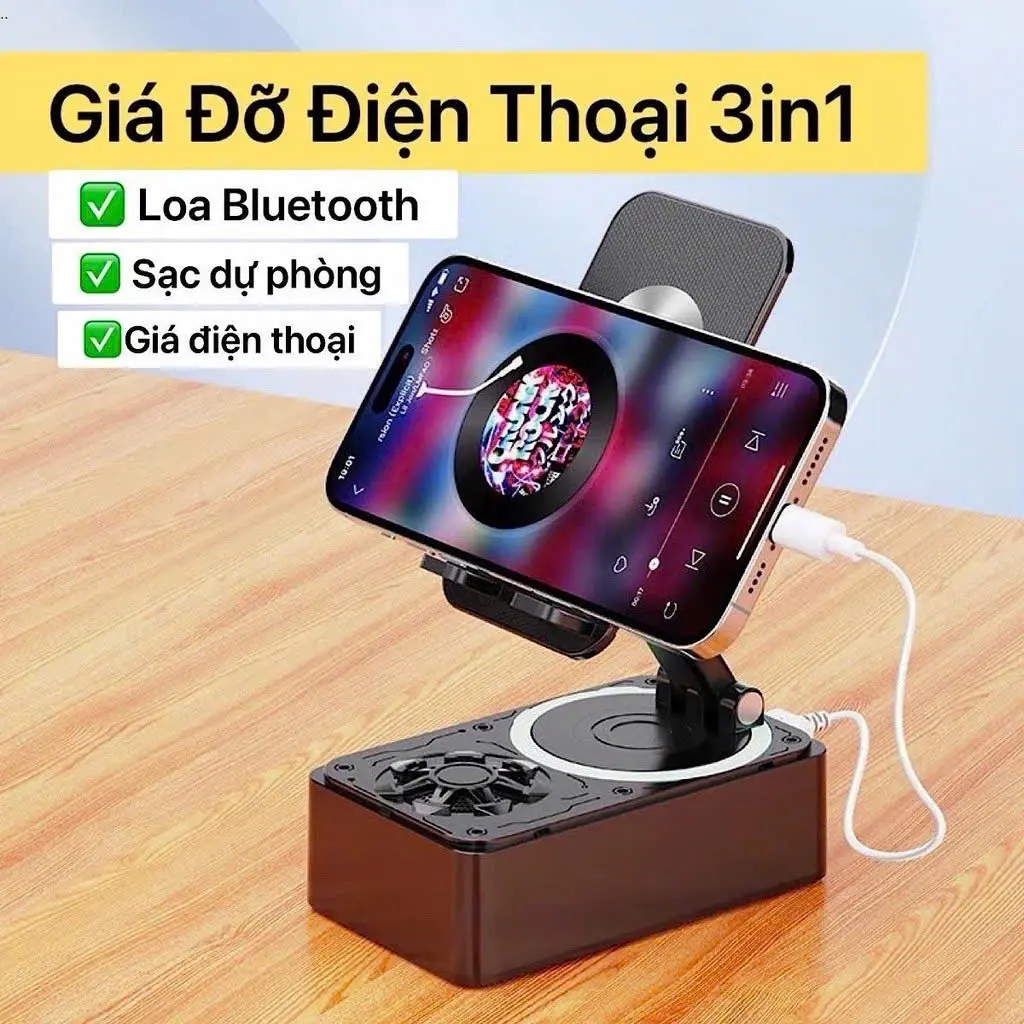 Loa Bluetooth 3 Trong 1 - Giá Đỡ Điện Thoại - Sạc Dự Phòng 5000mAh - Âm Thanh 9D Siêu Hay - Chống Trượt Gập Lại Tiện Lợi - Bluetooth 5.3 | BigBuy360 - bigbuy360.vn Loa Bluetooth 3 Trong 1 - Giá Đỡ Điện Thoại - Sạc Dự Phòng 5000mAh - Âm Thanh 9D Siêu Hay - Chống Trượt Gập Lại Tiện Lợi - Bluetooth 5.3 | BigBuy360 - bigbuy360.vn