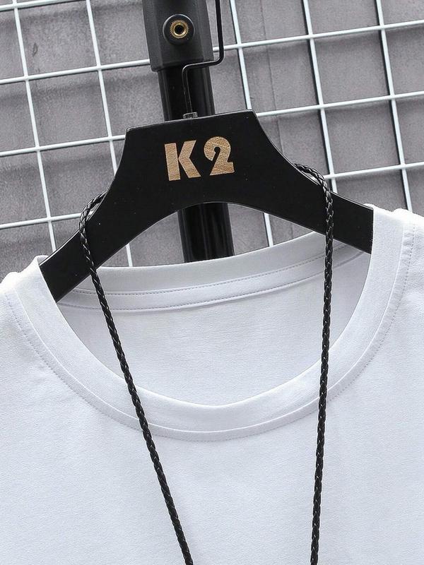 Men's Cat Print Round Neck Tee, Regular Fit Casual Short Sleeve T-shirt, Men's Summer Top for Daily Wear 2