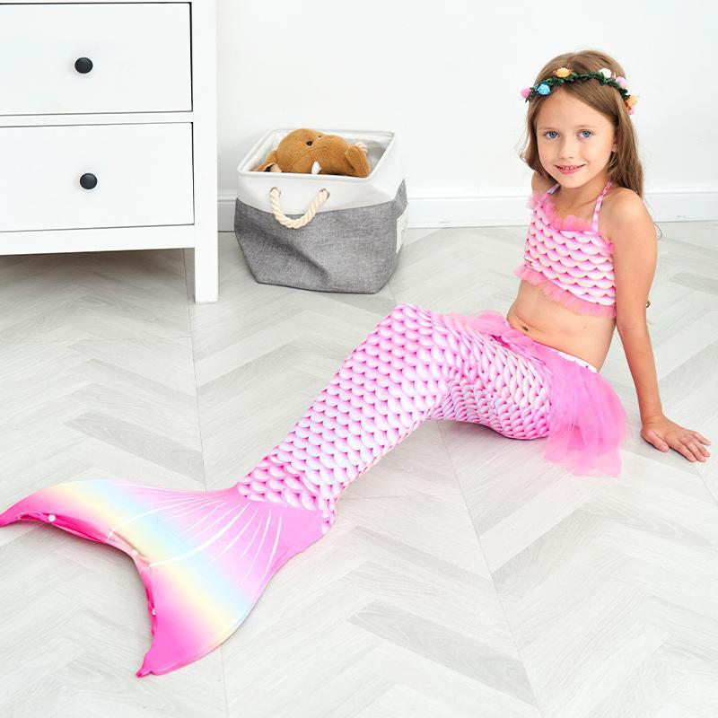 Product Introduction of Mermaid Costume Set, 1 Set Mermaid Tail & Bra & Panty Set, Party Supplies for Girls, Party Clothing for Birthday Gift, Party Supplies 4
